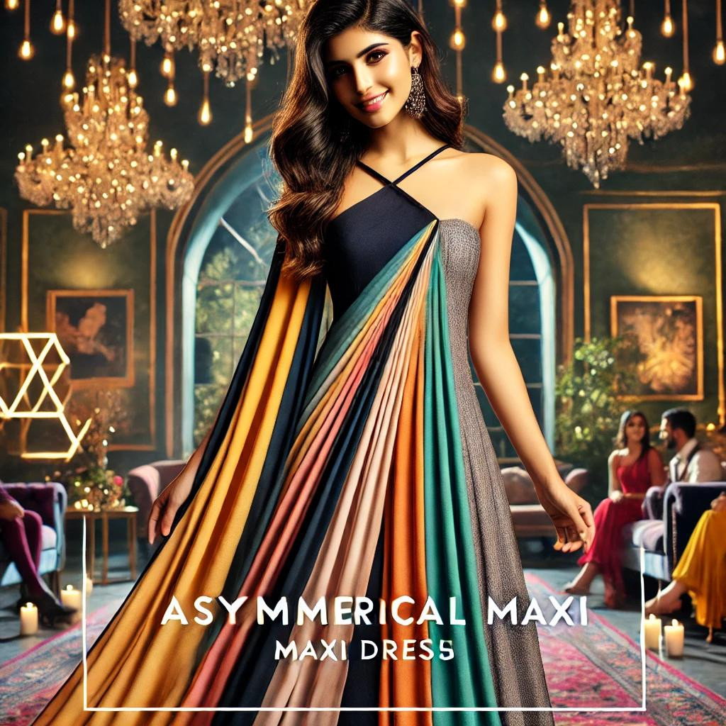 Asymmetrical Maxi Dress trendy party.JPG