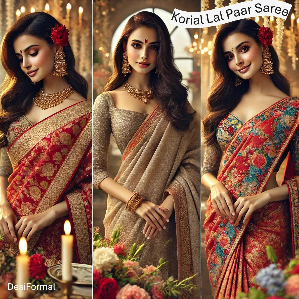 Korial Lal Paar Saree mix.JPG