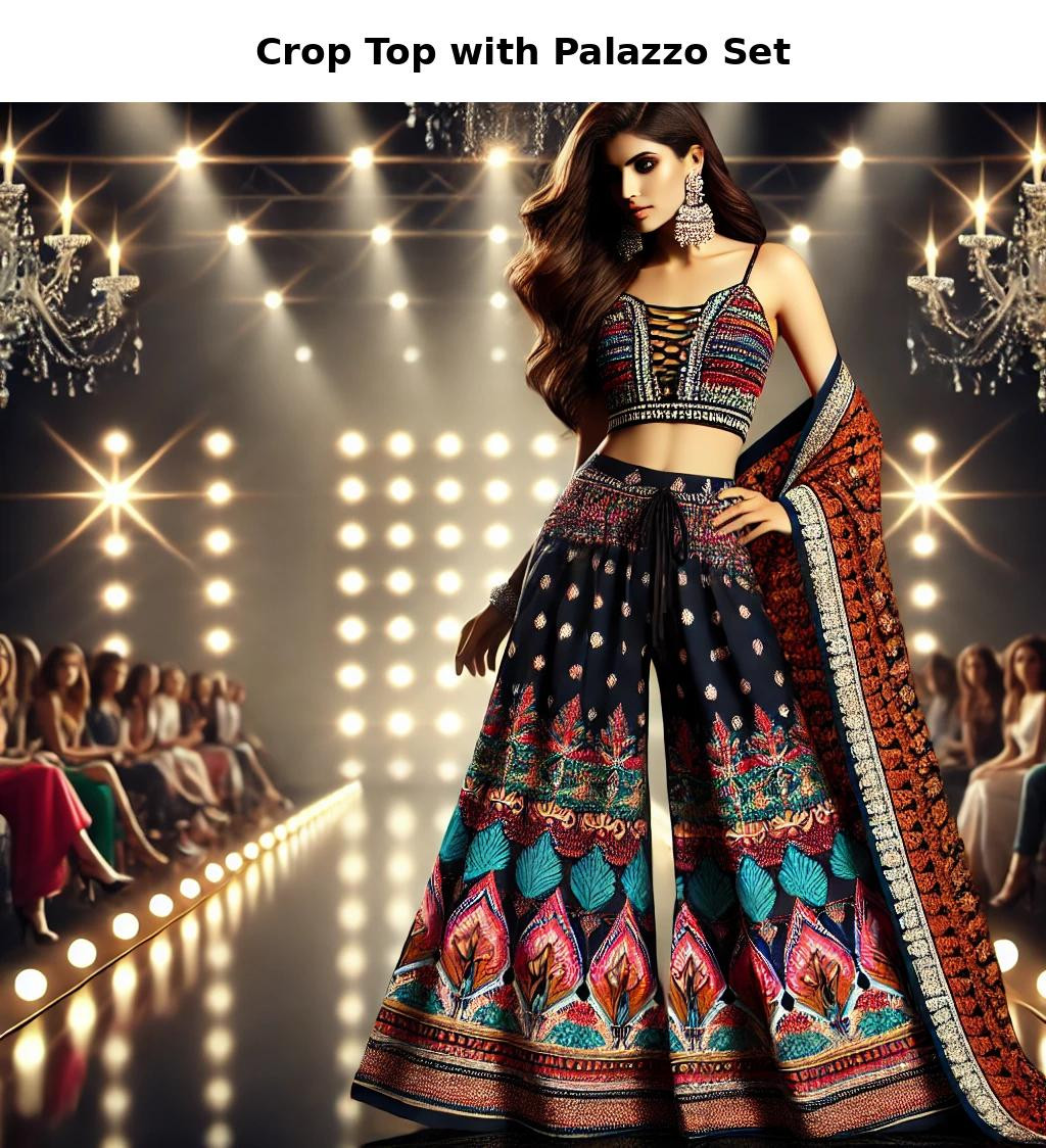 Crop Top with Palazzo Set