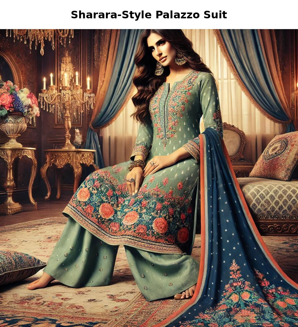Sharara-Style Palazzo Suit
