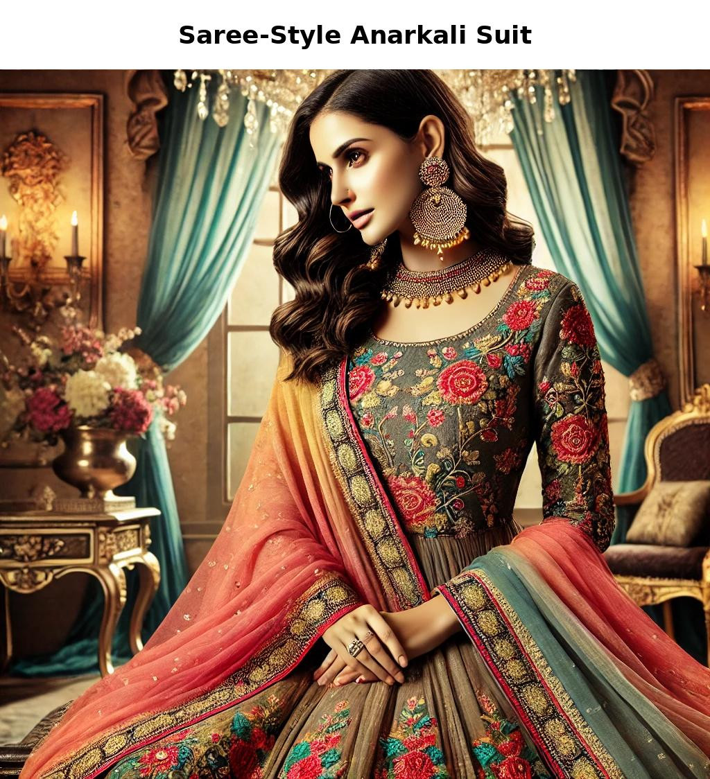 Saree-Style Anarkali Suit