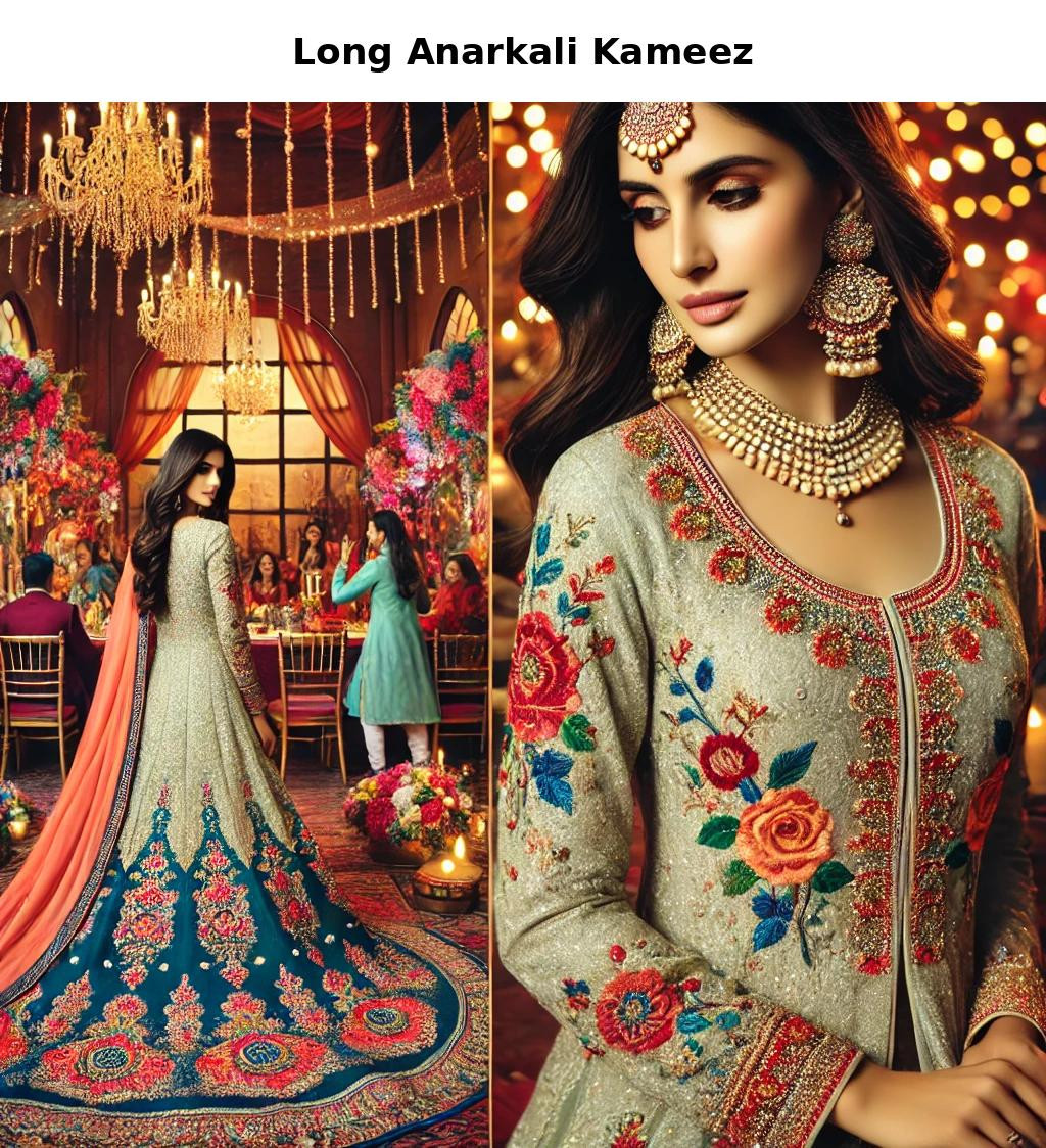 Long Anarkali Kameez