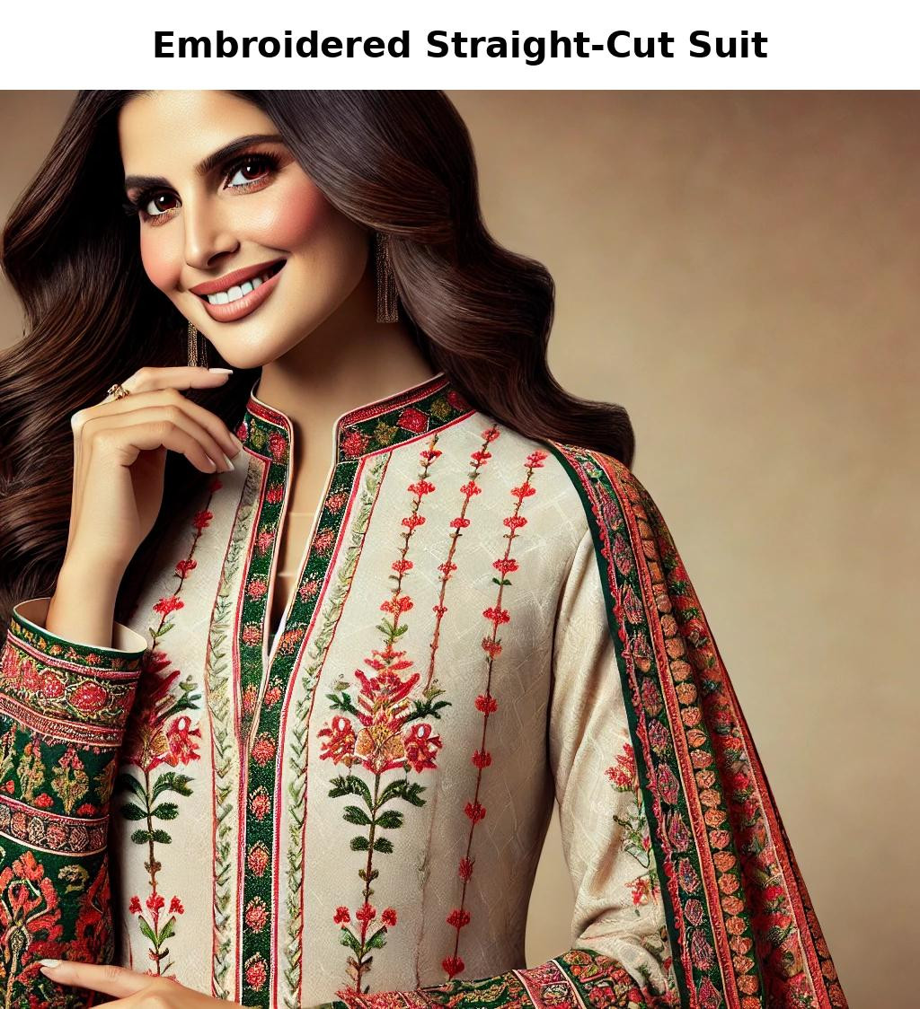 Embroidered Straight-Cut Suits