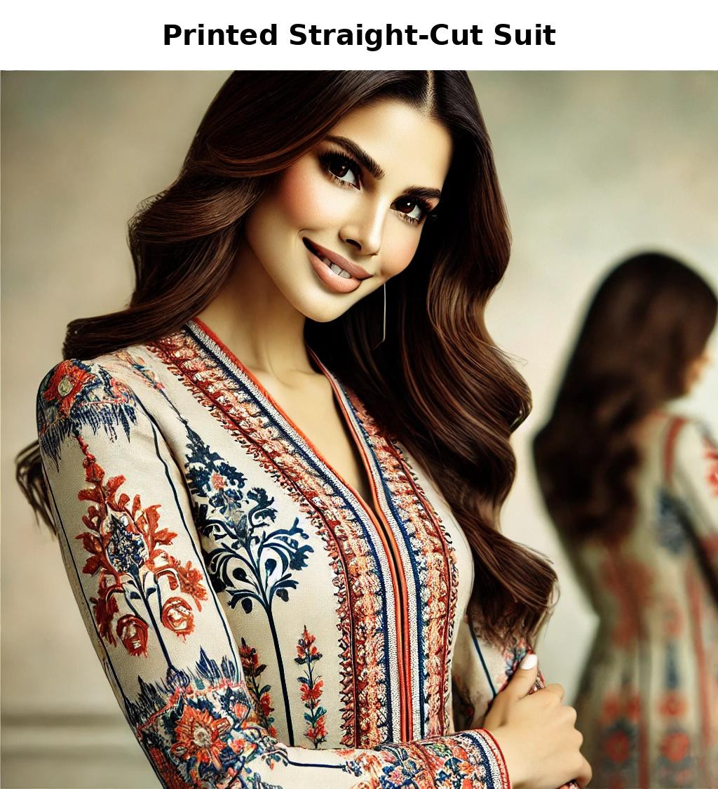 Printed Straight-Cut Suit