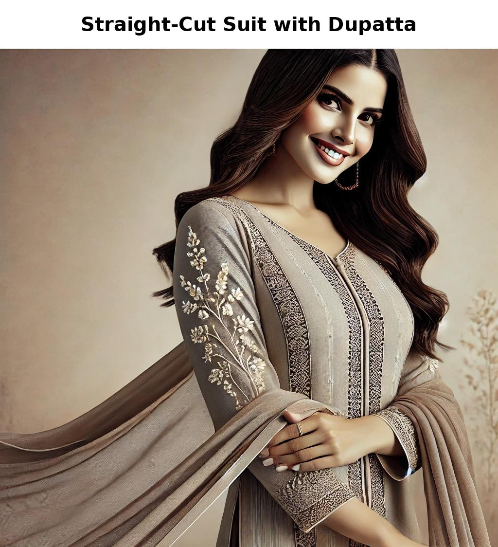 Straight-Cut Suit with Dupatta