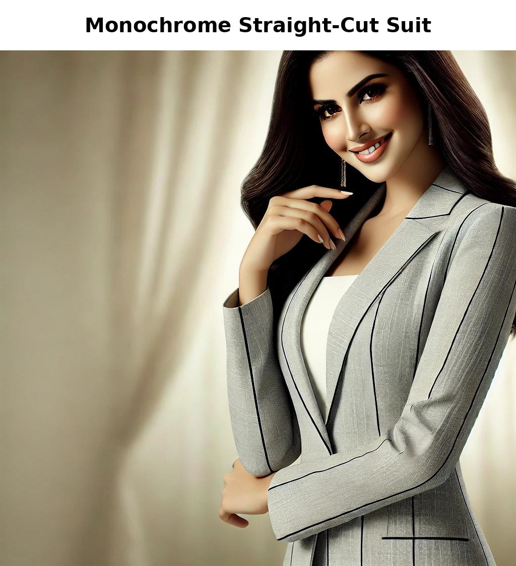 Monochrome Straight-Cut Suit