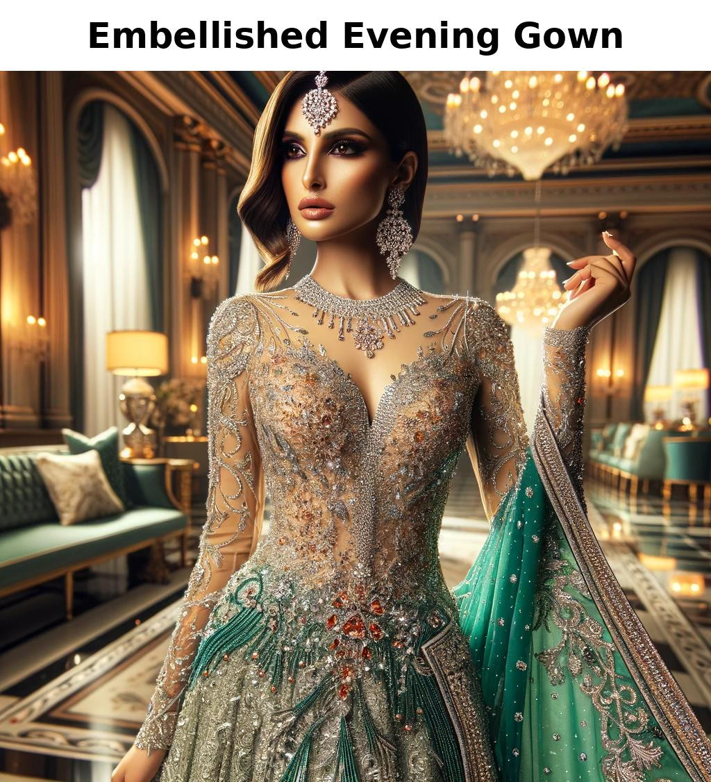 Embellished Evening Gown