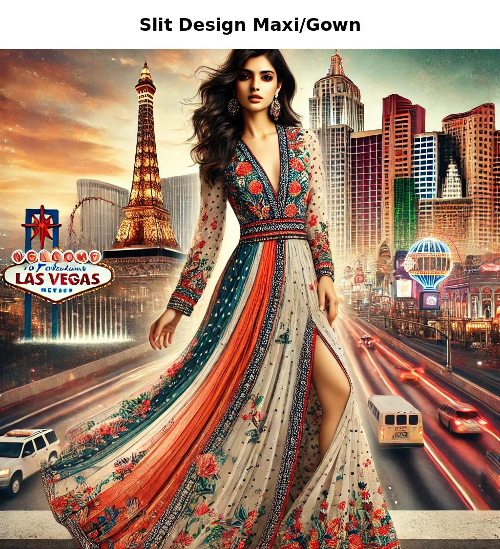 Slit Design Maxi Gown