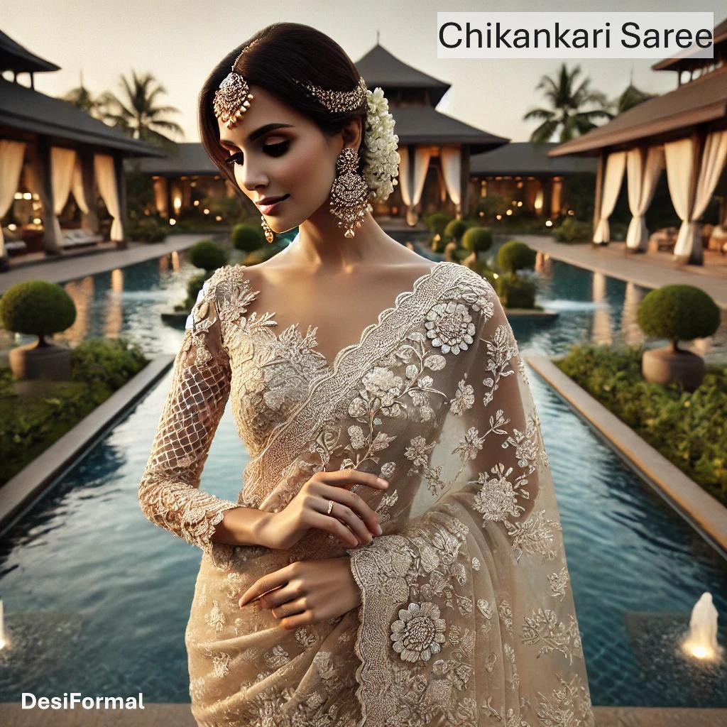 Chikankari Saree