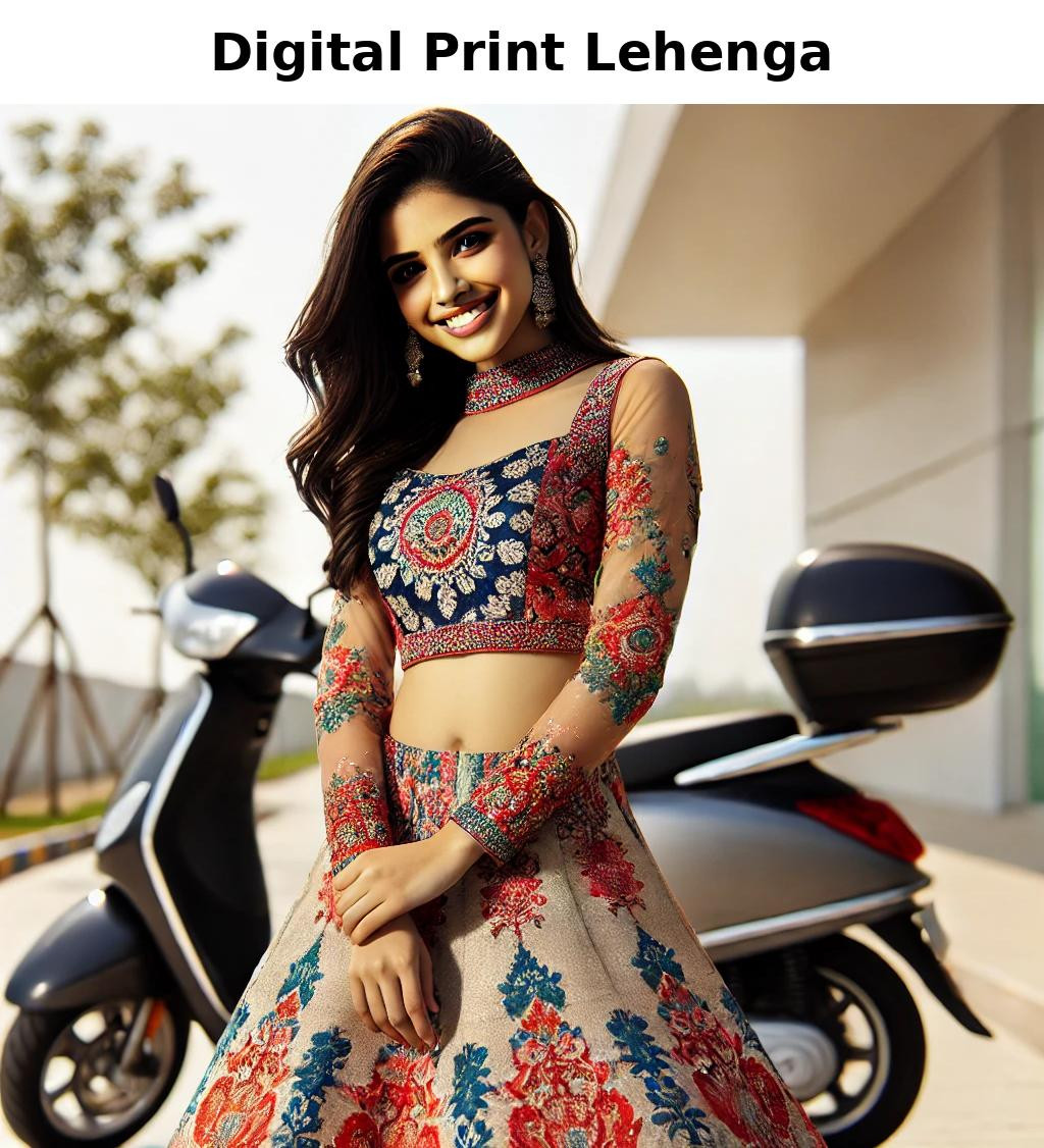 Digital Print Lehenga